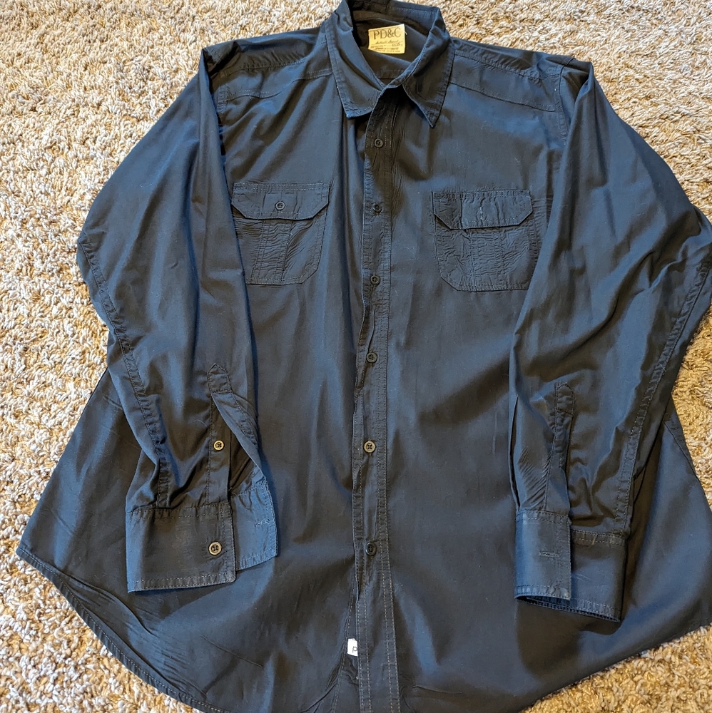 Men's classy black button down
